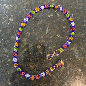 Choker Beaded Flower Necklace